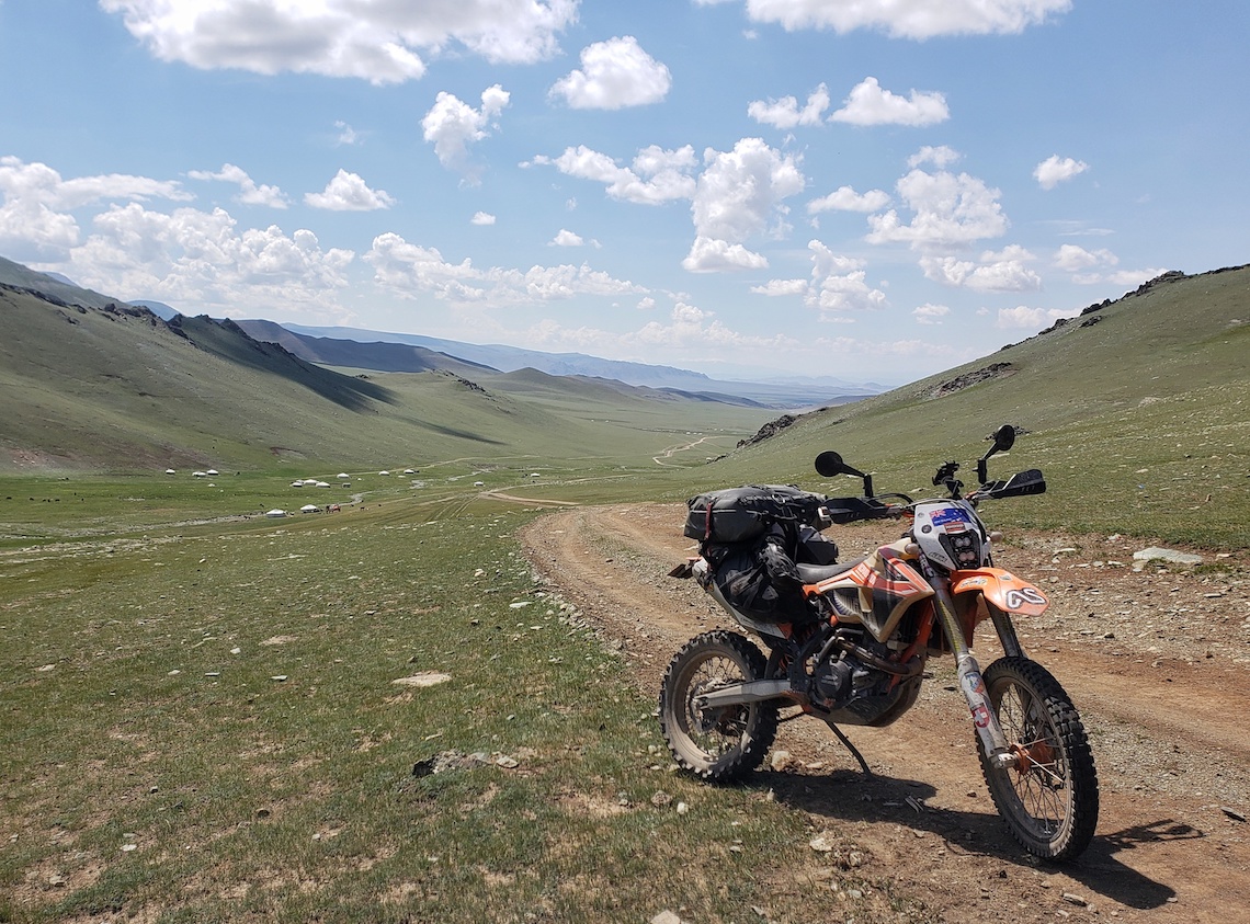 motorcycling in Mongolia