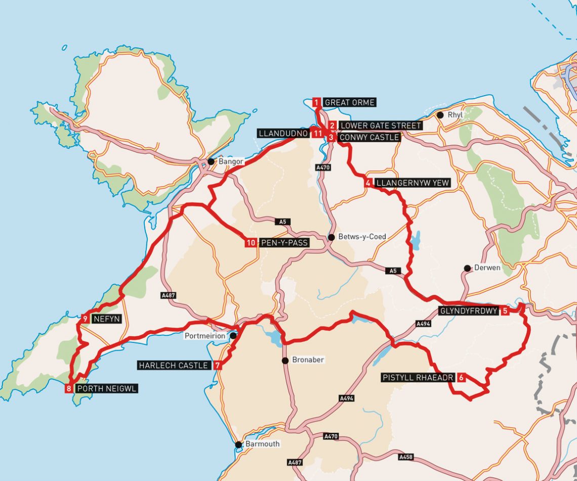 motorcycle route in north west wales
