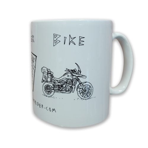 Rock paper bike mug