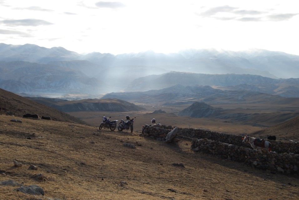Bikes at nomadic tribe camp