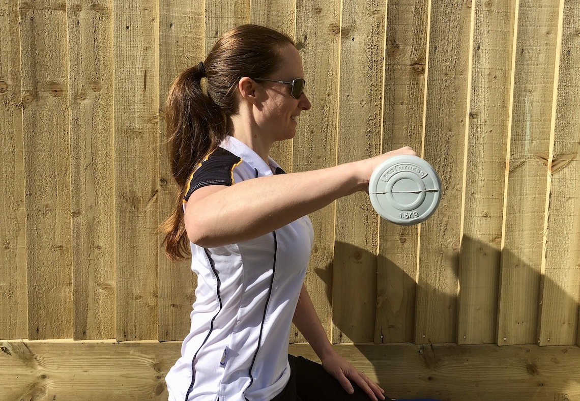 Drop-and-catch-standing-bent-arm