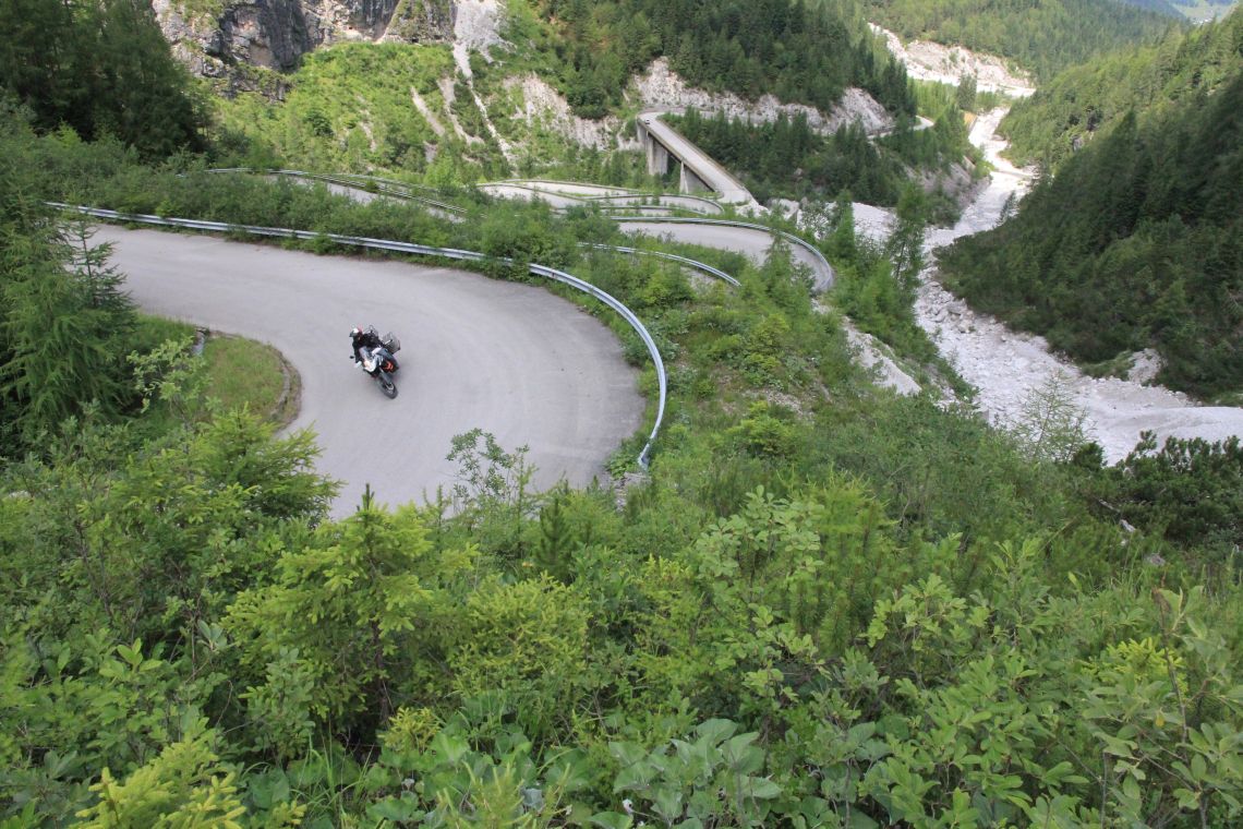The hectic hairpins of Forcella Lavardet