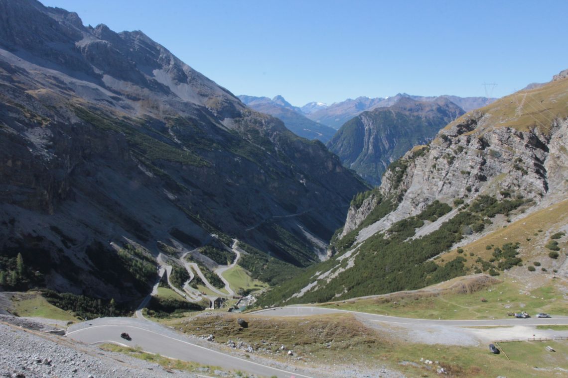 Looking down to Bormio
