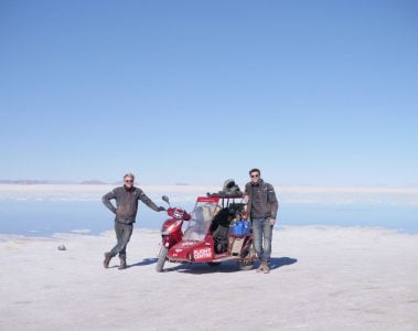 Sidecar on Salt Flats