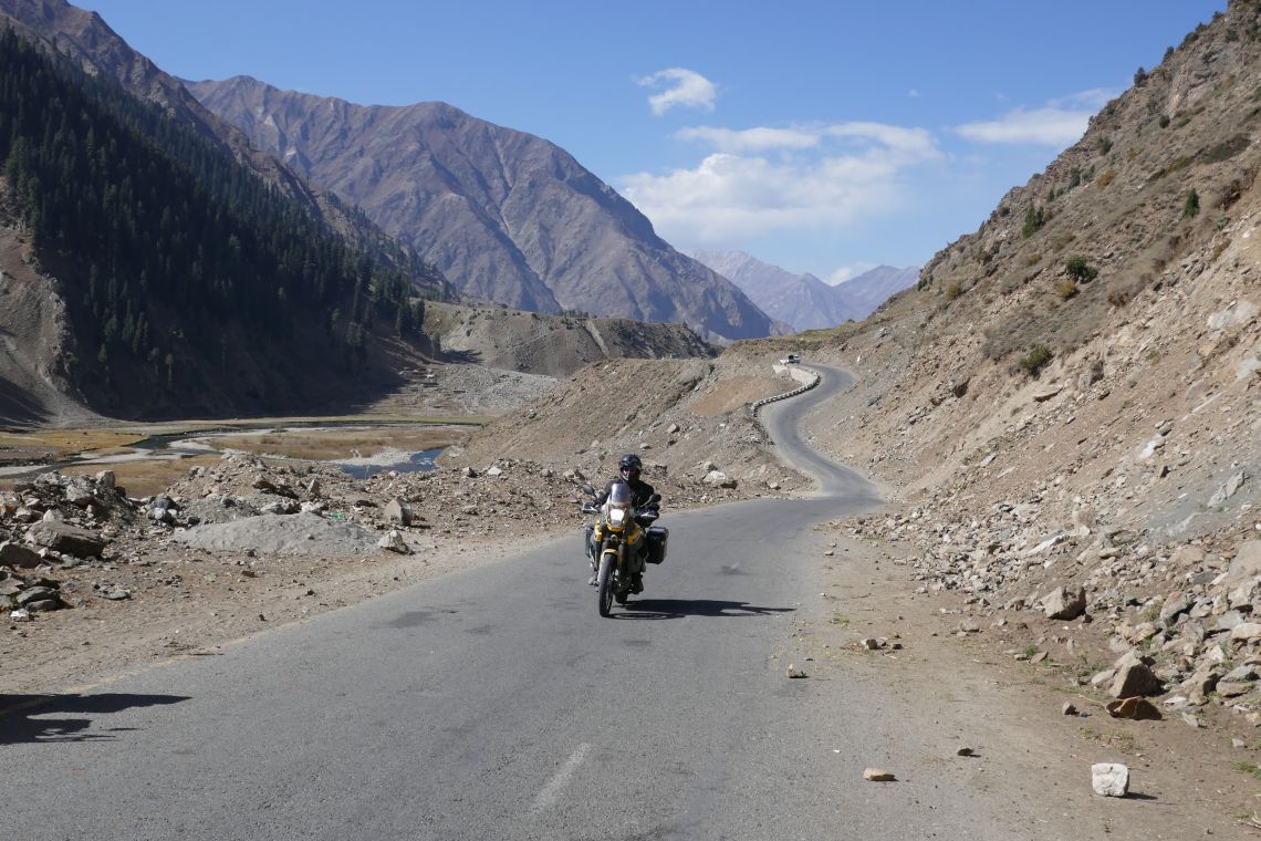 Snaking along the valley