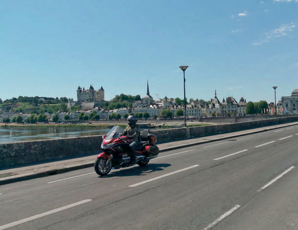 crossing the Loire River in Saumur
