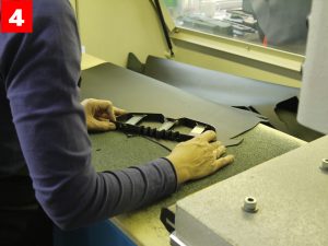 4_cutting the leather into the right shapes