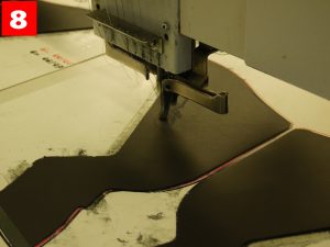 8_stitching the logo onto the leather