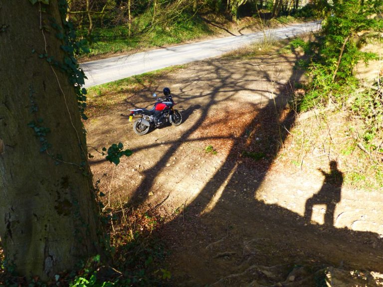 A bike in the shadows