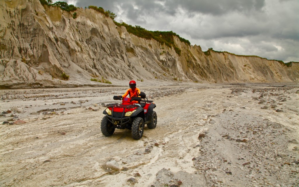 Charging on an ATV into the heart of a volcano