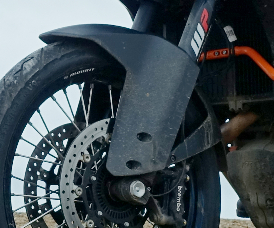 Detail shot - zoom on front suspension forks