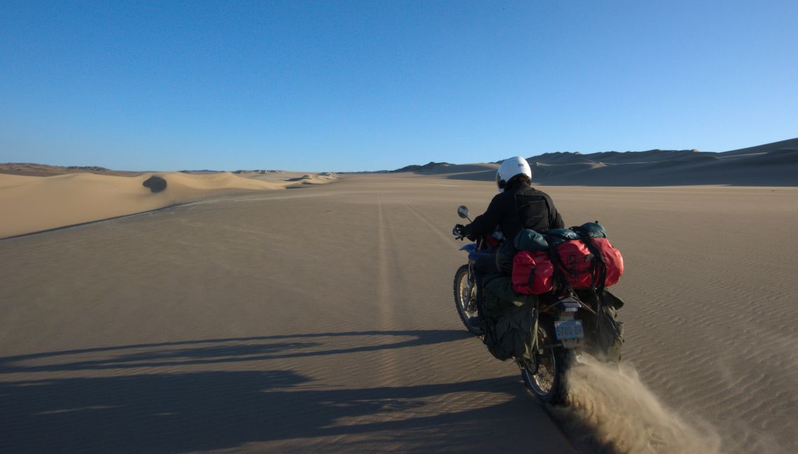 Floating on the sand
