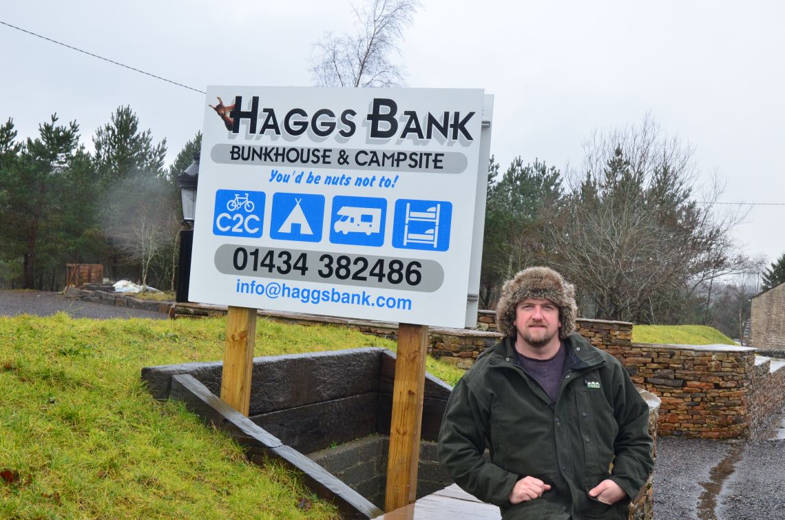 Haggs Bank Bunkhouse Sign