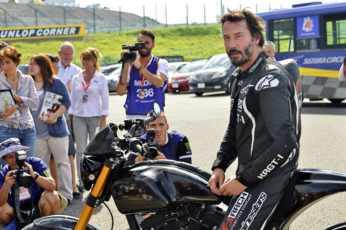 Keanu Reeves at Suzuka Circuit in Japan