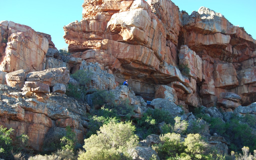 Laurie in the rocks