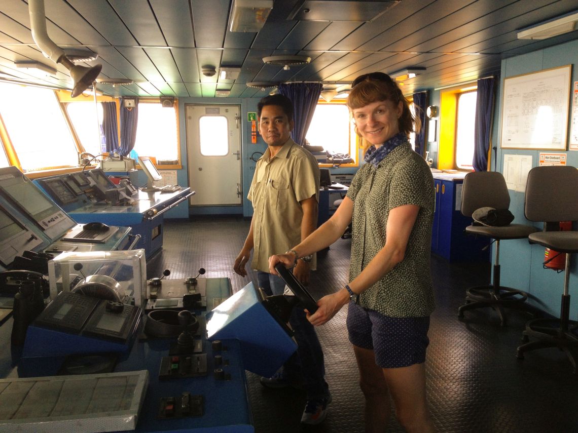 Lisa at the helm