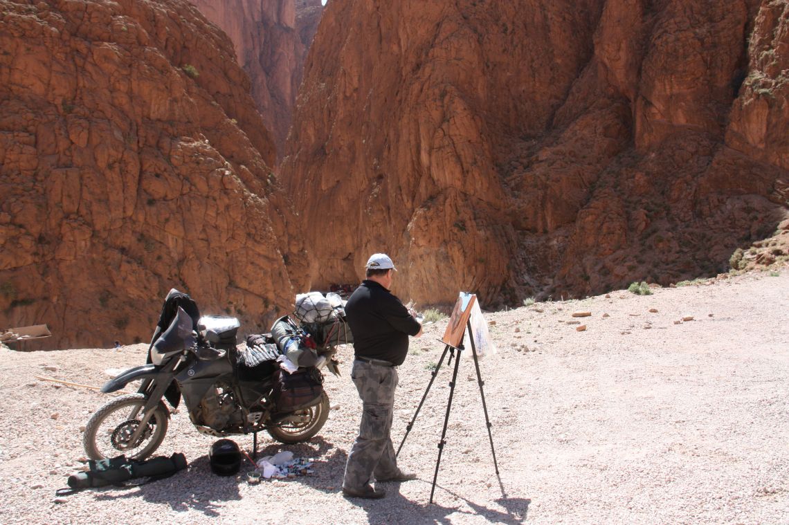 Paint for a few hours, then ride
