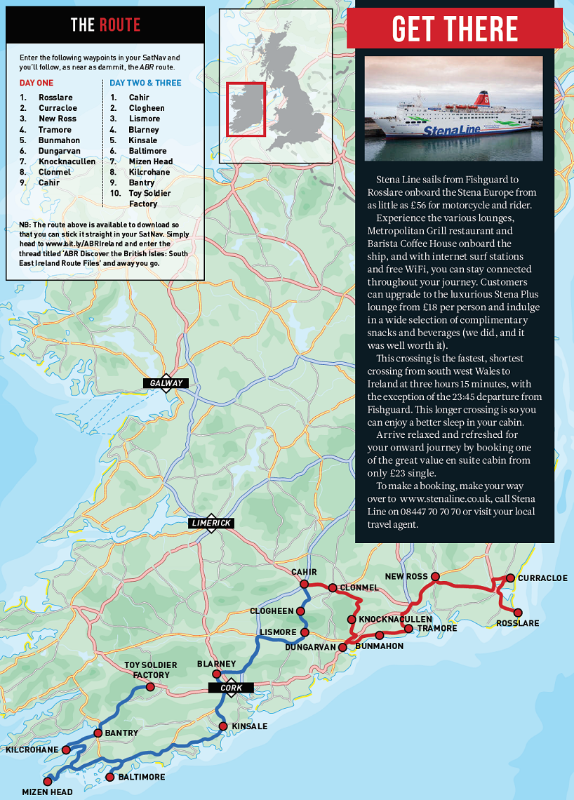 SouthEastIrelandRoute