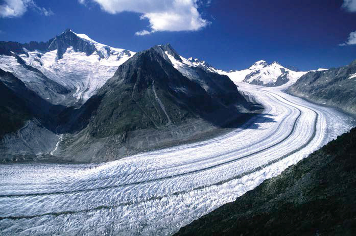 The massive Aletsch Glacier