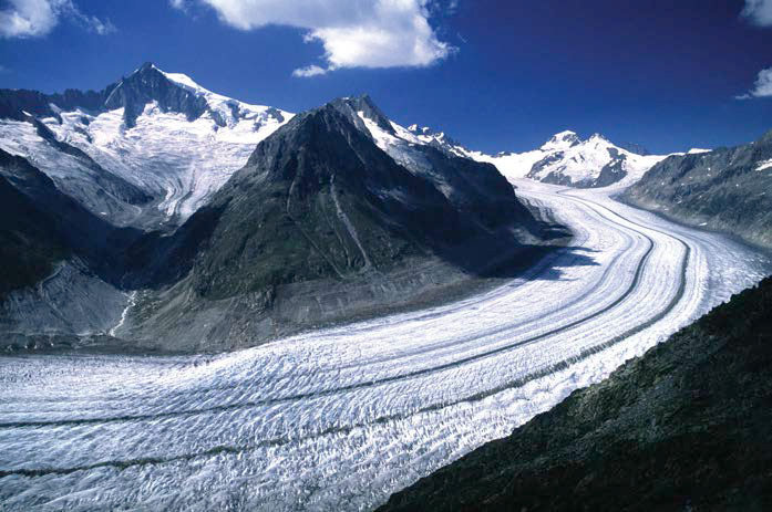 The massive Aletsch Glacier