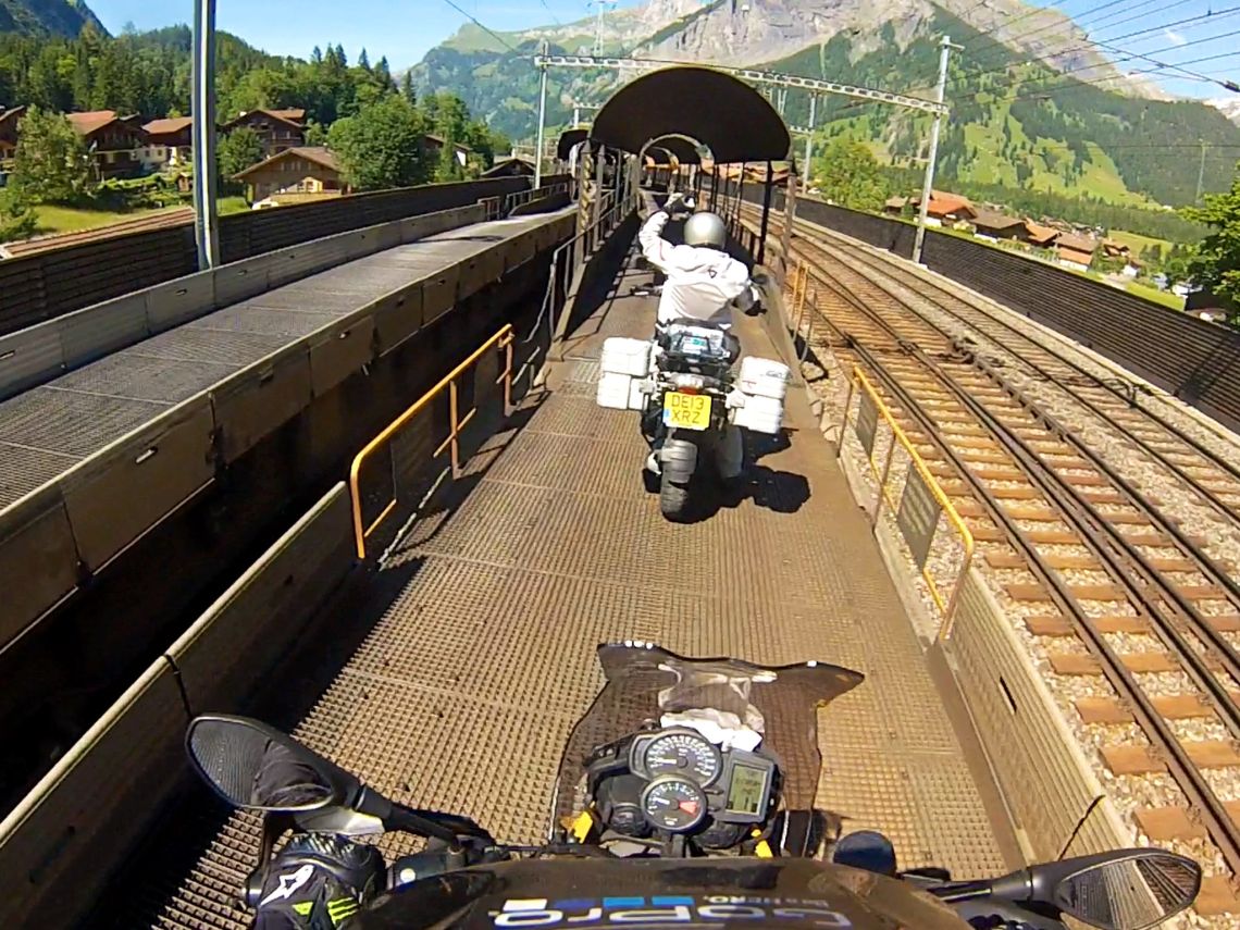 The train under the Aletsch glacier