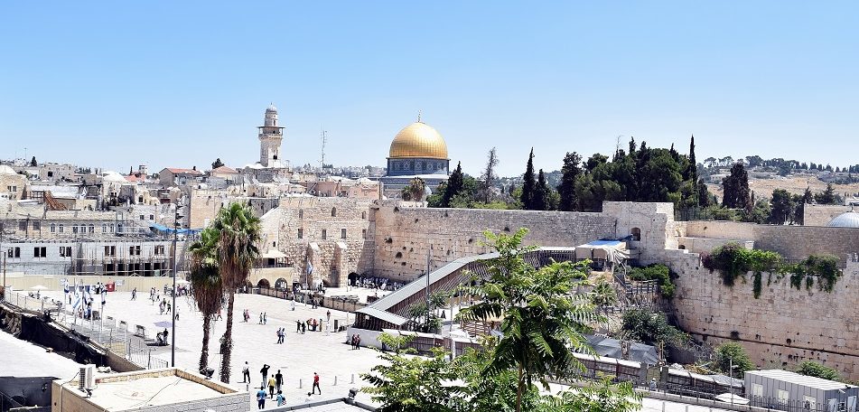 Views over the Wailing Wall in Jerusalem
