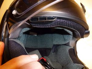 Arai brow vent sits behind the visor