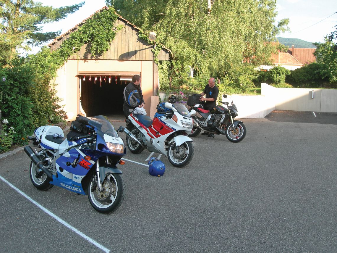 Auberge de Relais, Alsace a regular stop - with secure garage & greart beer