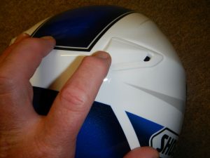 Shoei-adjustable rear exhaust vent