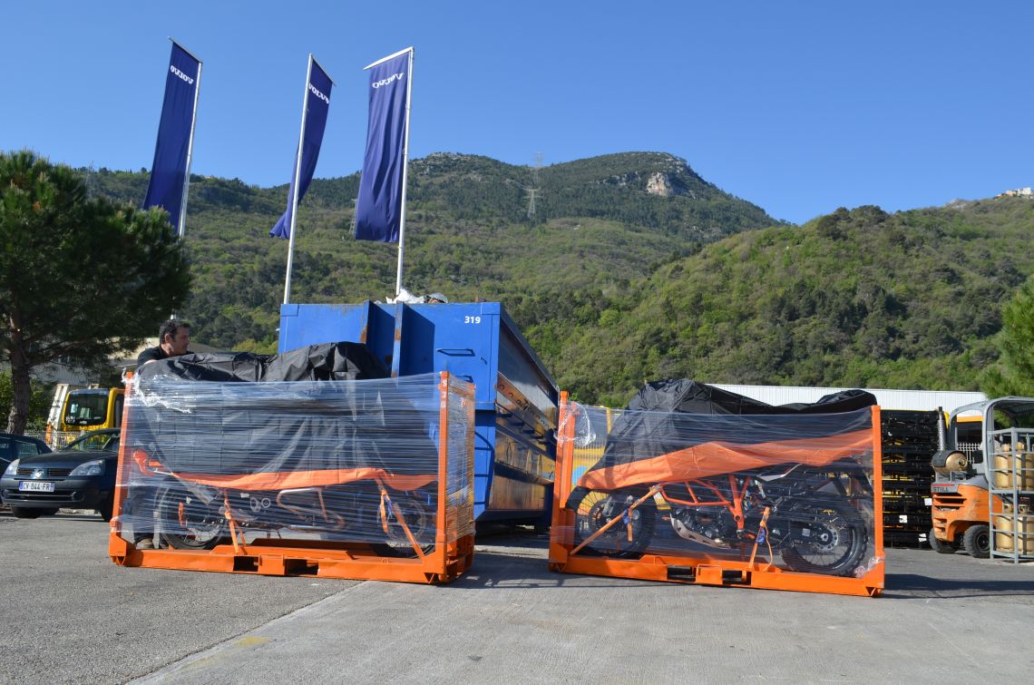 The bikes arriving in Nice
