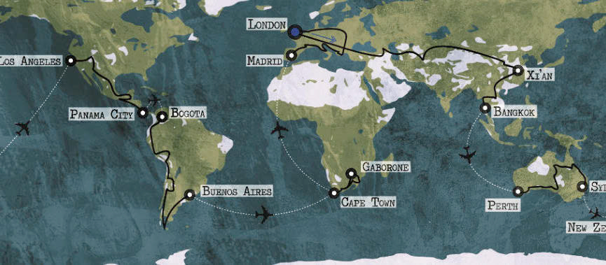 The route Rhys will be taking