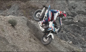 Watch: You won't believe your eyes when you see the stunts this guy does on a Honda Africa Twin