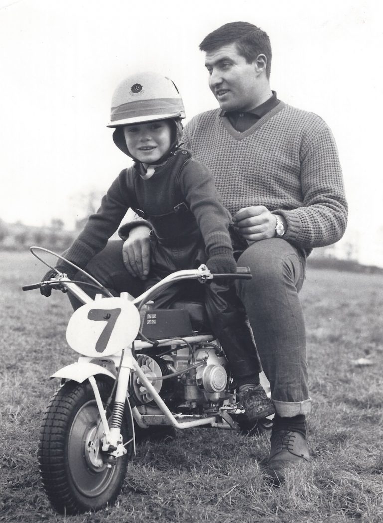 young Austin with Dad