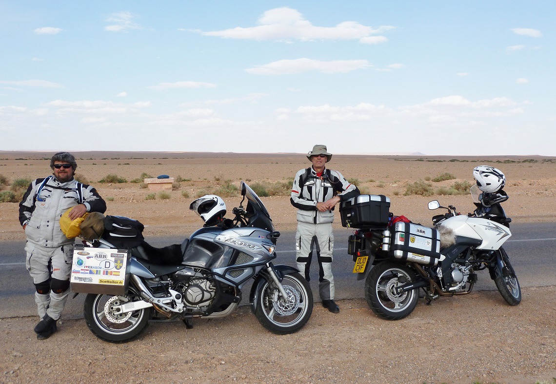 Paul and bike during Sahara trip