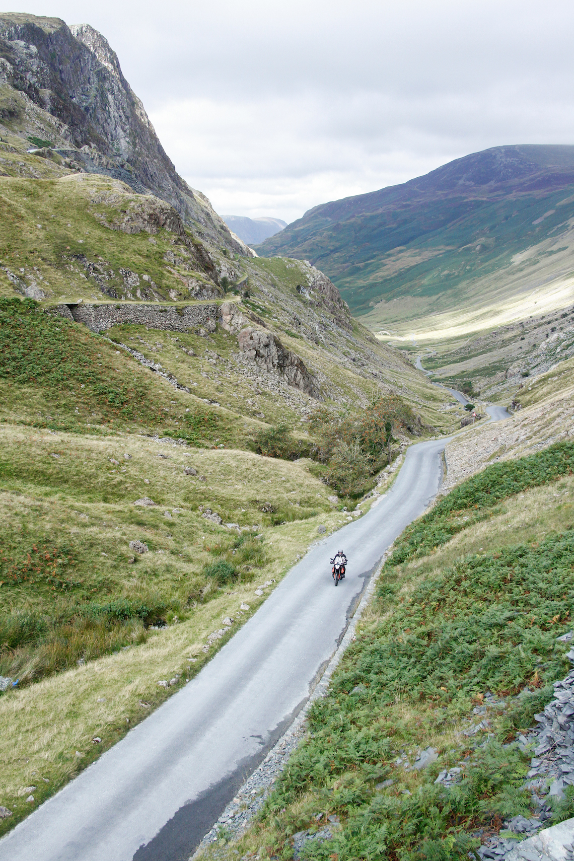 Coast-to-coast-5 KTM 890 Adventure on the Honister Pass in the Lake District