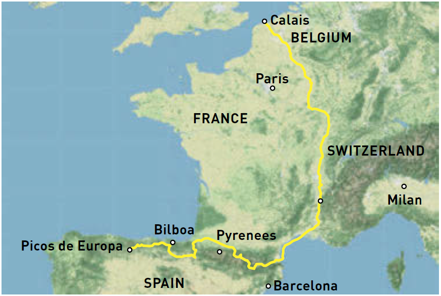 FranceSpainMap