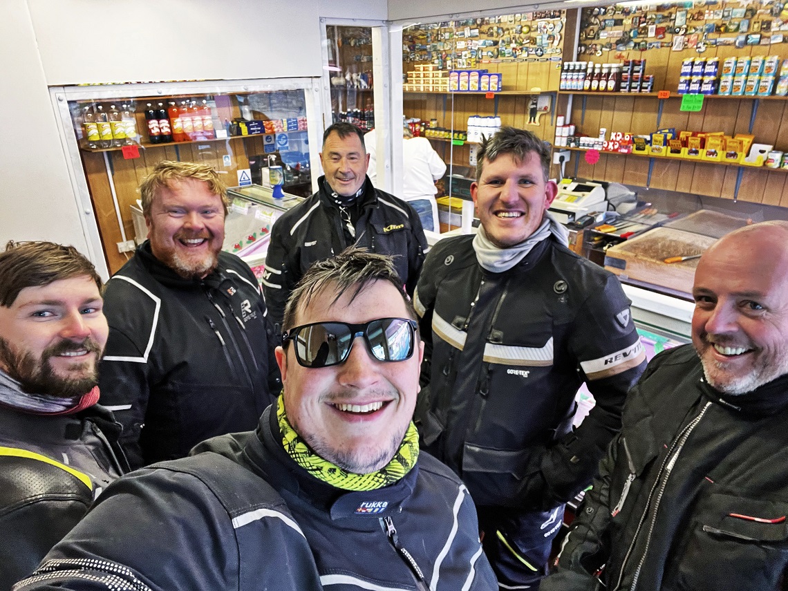Left to right Ollie, James, Bryn (front), Alun (back), Will, and John