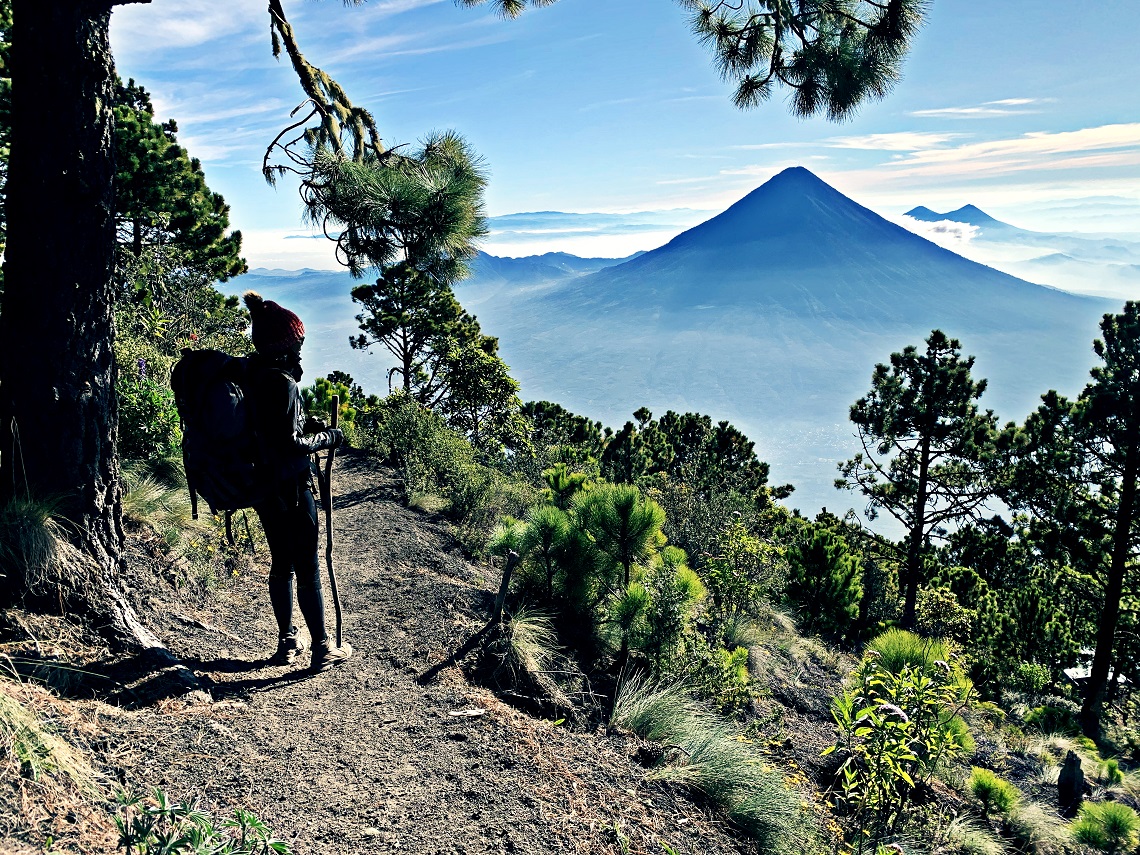 The hike to the volcano