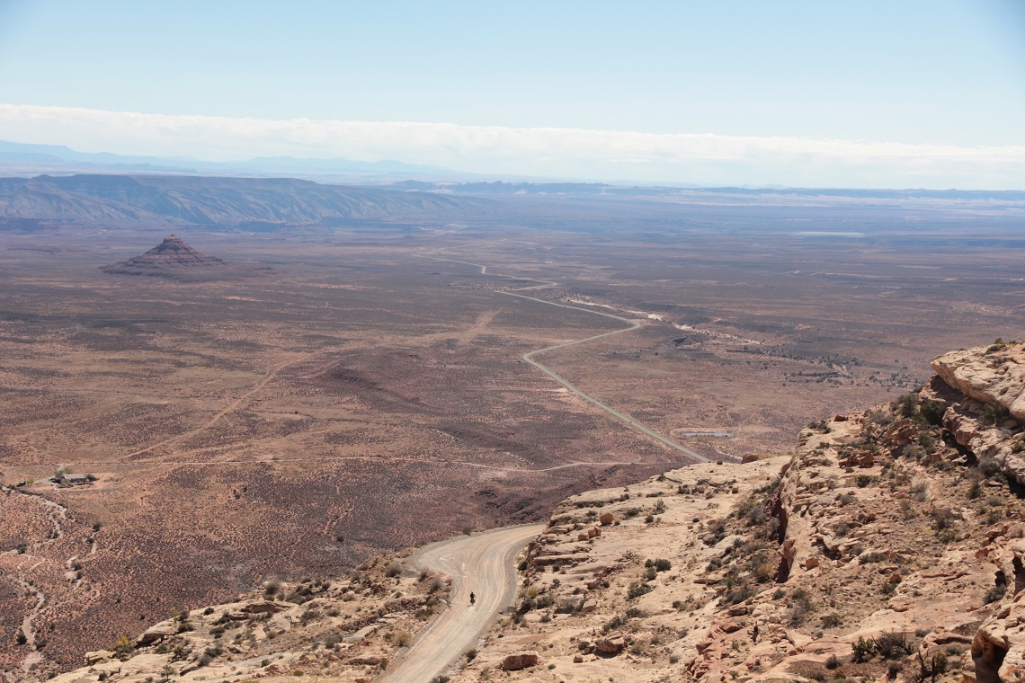 The magnificent Moki Dugway dirt road in Utah