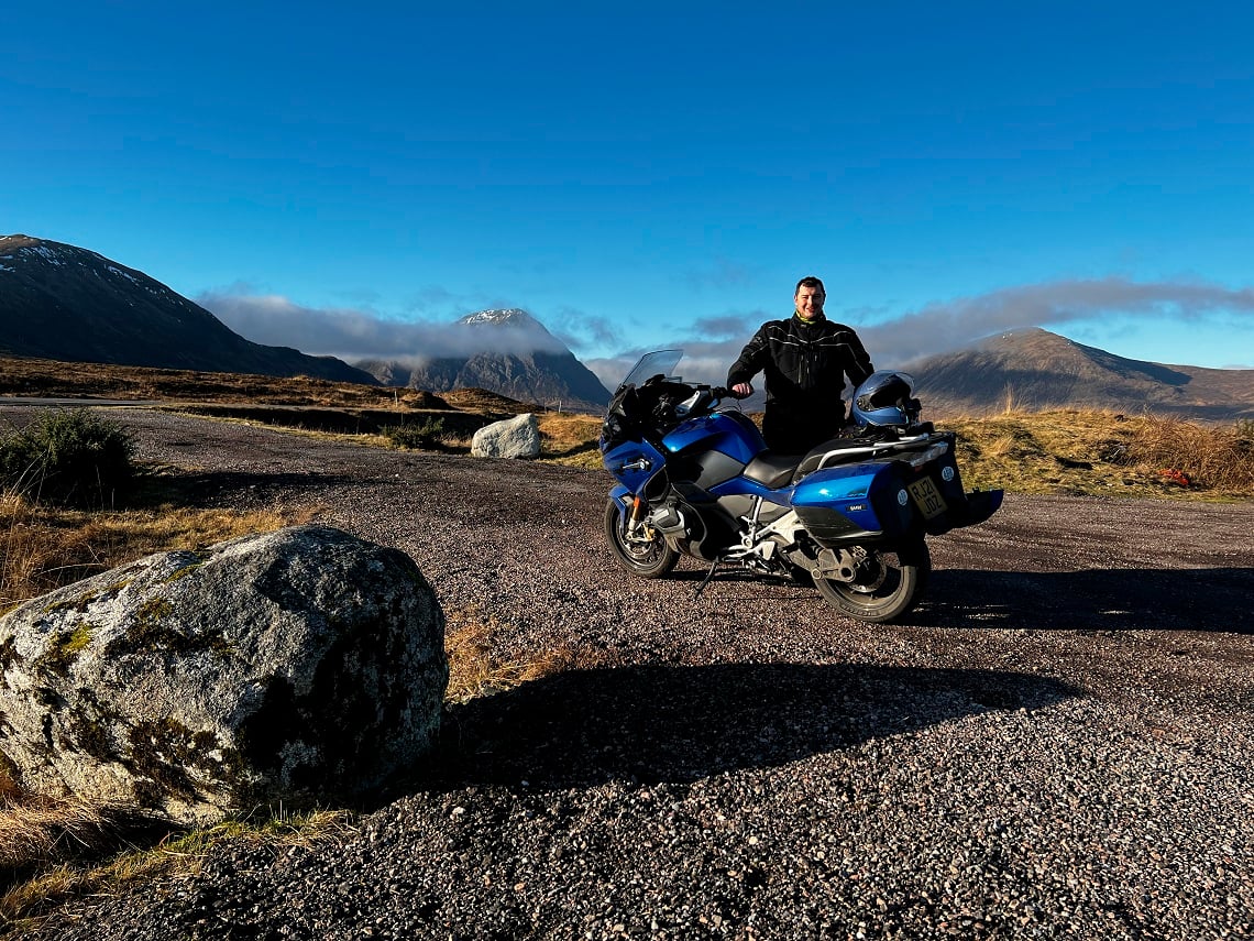 Bryn taking a quick break at Glen Coe