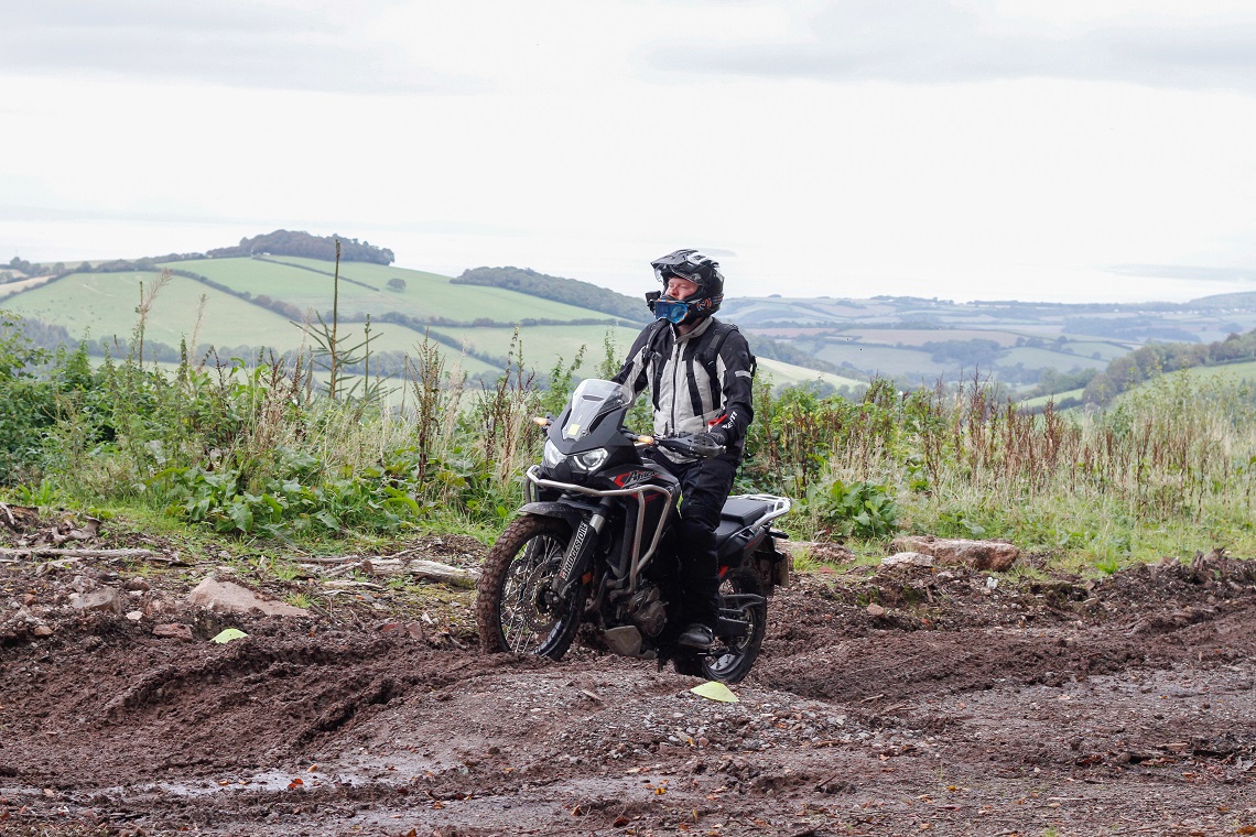 Keep your head up and look ahead in slippery mud