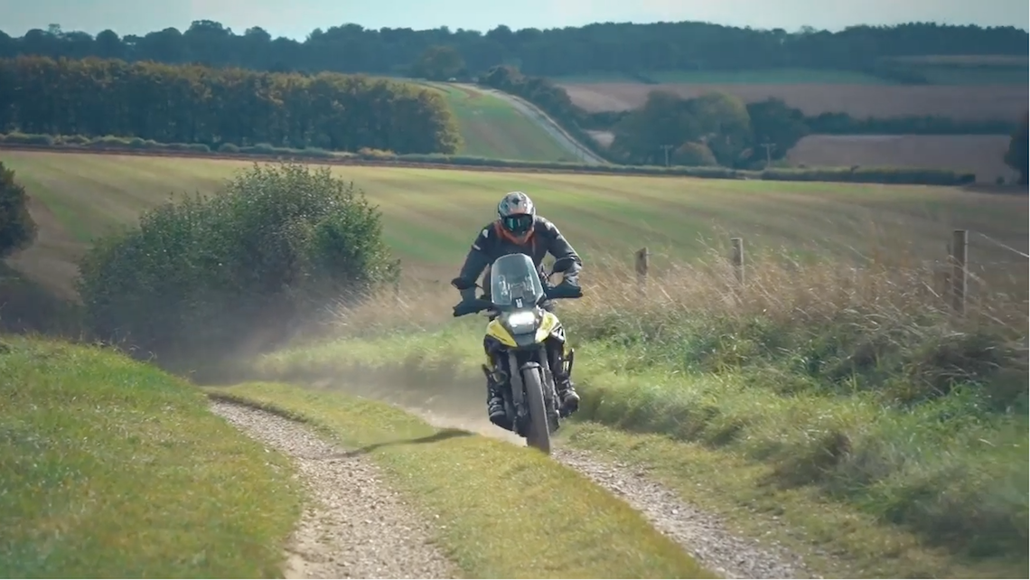 Suzuki V-Strom trail riding