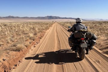 Sandy road in Namibia
