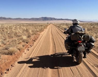 Sandy road in Namibia