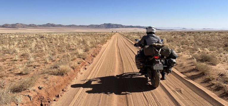Sandy road in Namibia