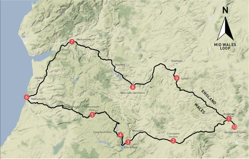 Mid Wales Loop map