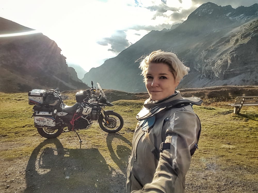Kinga On Her Bike