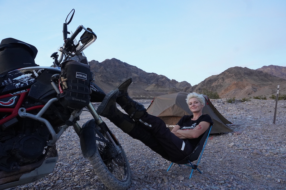 Kinga On Her Bike