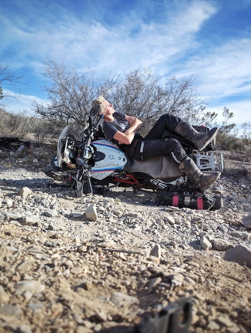 Kinga On Her Bike