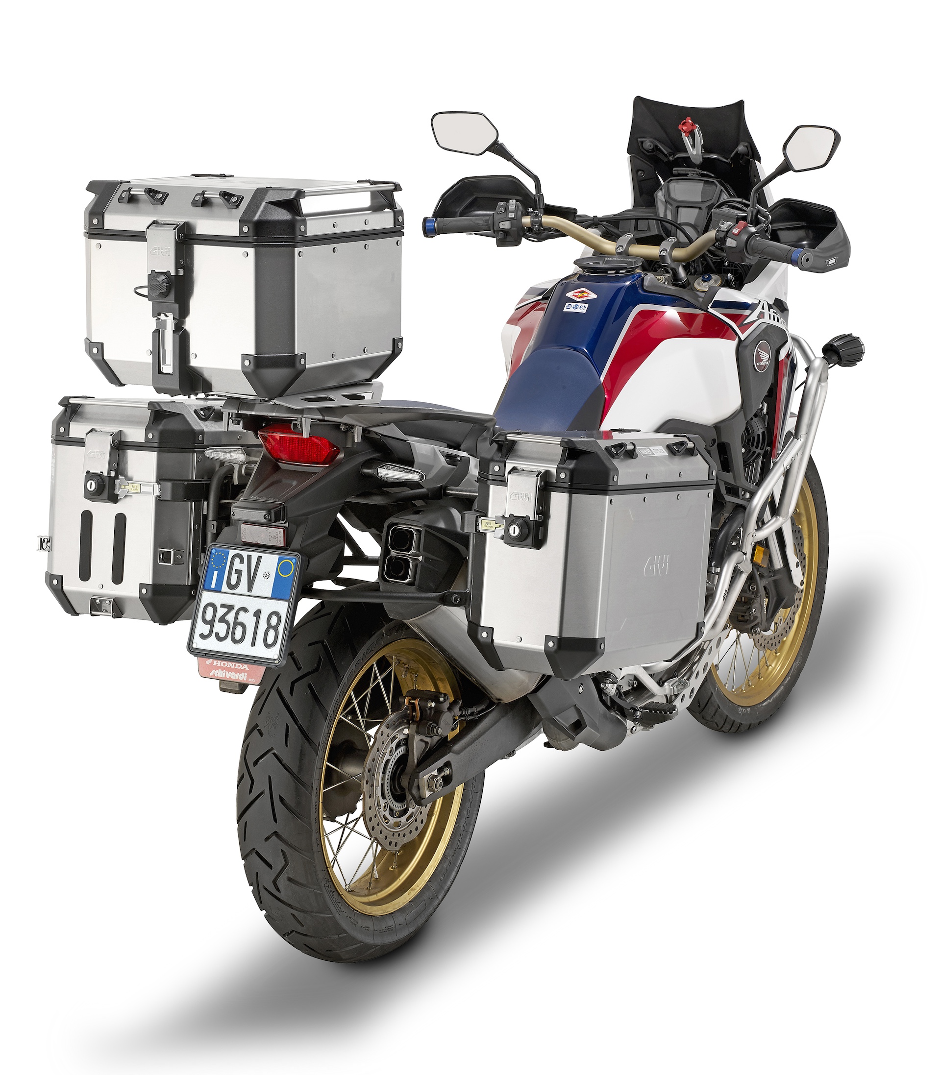Honda Africa Twin with Givi Outback luggage